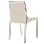 Sedia da pranzo in pelle riciclata, vari colori, set da 2