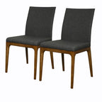 Sedia da pranzo in pelle riciclata, vari colori, set da 2