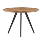 Tavolo da pranzo rotondo Oak Top Iron Grey, Mid-Century, da 2-4 posti a sedere