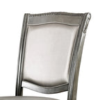 Sedie da pranzo Tima tradizionali in similpelle grigia (set da 2) di Furniture of America