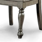 Sedie da pranzo Tima tradizionali in similpelle grigia (set da 2) di Furniture of America