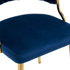 Sedie da pranzo in velluto, stile metà secolo, set da 4