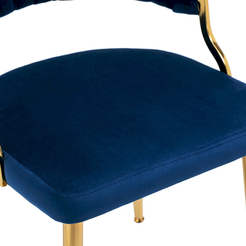 Sedie da pranzo in velluto, stile metà secolo, set da 4