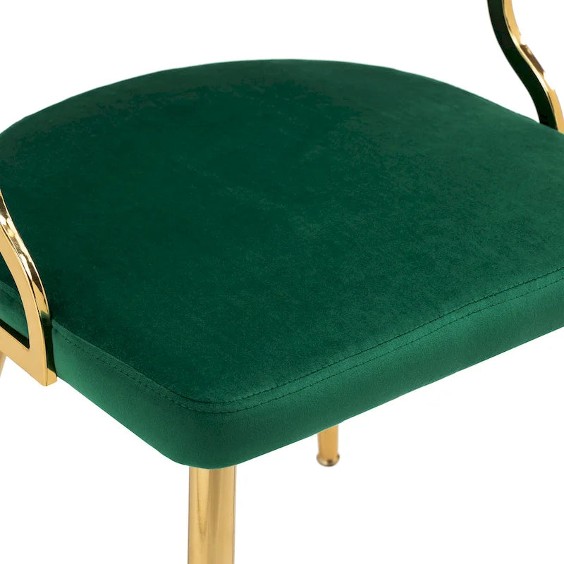 Sedie da pranzo in velluto, stile metà secolo, set da 4