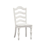 Sedia laterale Antique White Ladder Back, set da 2