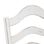 Sedia laterale Antique White Ladder Back, set da 2