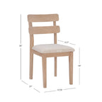 Sedia da pranzo Natural/Black Ladder Back, set da 2