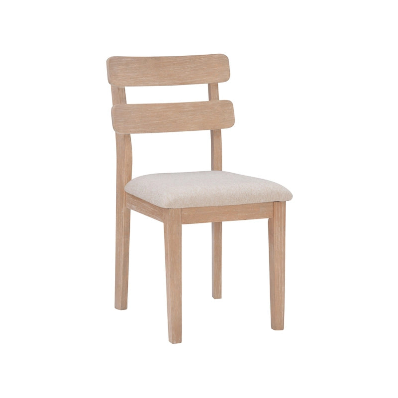 Sedia da pranzo Natural/Black Ladder Back, set da 2