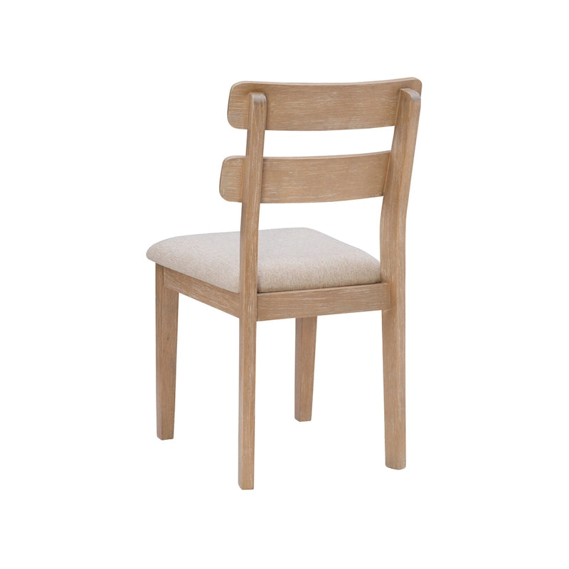 Sedia da pranzo Natural/Black Ladder Back, set da 2