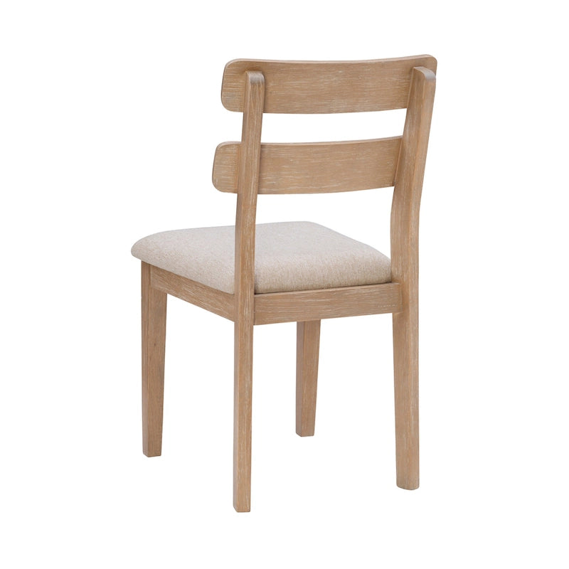 Sedia da pranzo Natural/Black Ladder Back, set da 2