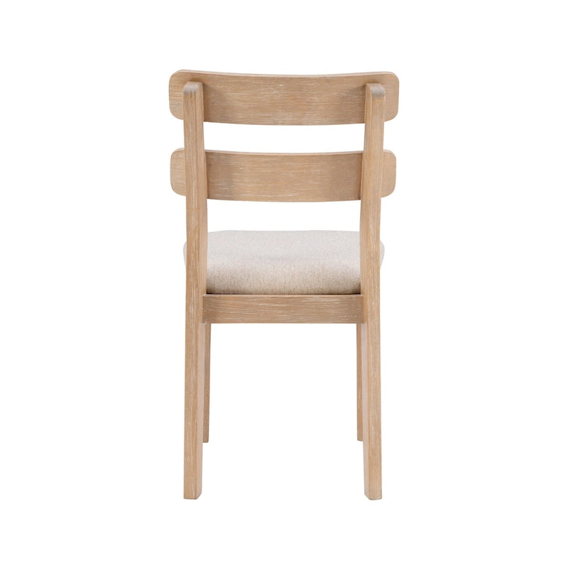 Sedia da pranzo Natural/Black Ladder Back, set da 2