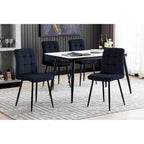Sedia da pranzo in velluto, stile metà secolo, set da 2 – Rosa / Nero / Verde / Grigio / Blu