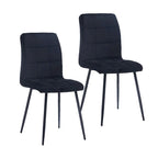 Sedia da pranzo in velluto, stile metà secolo, set da 2 – Rosa / Nero / Verde / Grigio / Blu