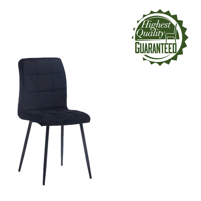 Sedia da pranzo in velluto, stile metà secolo, set da 2 – Rosa / Nero / Verde / Grigio / Blu