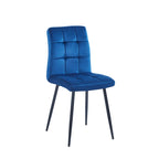 Sedia da pranzo in velluto, stile metà secolo, set da 2 – Rosa / Nero / Verde / Grigio / Blu