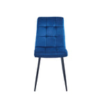 Sedia da pranzo in velluto, stile metà secolo, set da 2 – Rosa / Nero / Verde / Grigio / Blu