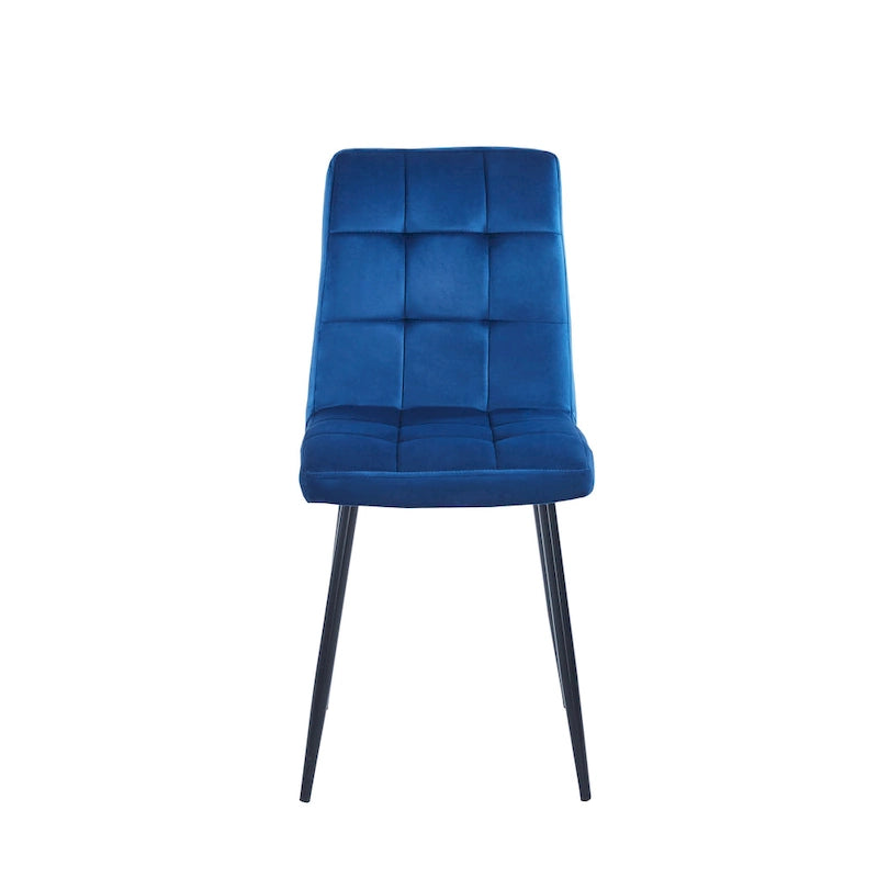 Sedia da pranzo in velluto, stile metà secolo, set da 2 – Rosa / Nero / Verde / Grigio / Blu