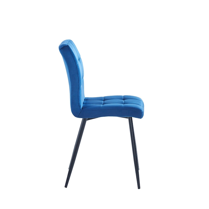 Sedia da pranzo in velluto, stile metà secolo, set da 2 – Rosa / Nero / Verde / Grigio / Blu