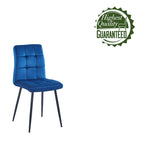Sedia da pranzo in velluto, stile metà secolo, set da 2 – Rosa / Nero / Verde / Grigio / Blu