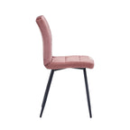 Sedia da pranzo in velluto, stile metà secolo, set da 2 – Rosa / Nero / Verde / Grigio / Blu