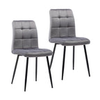 Sedia da pranzo in velluto, stile metà secolo, set da 2 – Rosa / Nero / Verde / Grigio / Blu