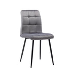 Sedia da pranzo in velluto, stile metà secolo, set da 2 – Rosa / Nero / Verde / Grigio / Blu
