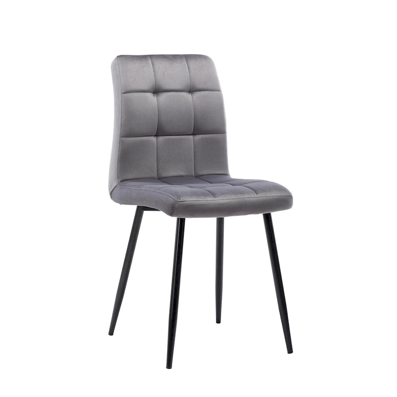 Sedia da pranzo in velluto, stile metà secolo, set da 2 – Rosa / Nero / Verde / Grigio / Blu