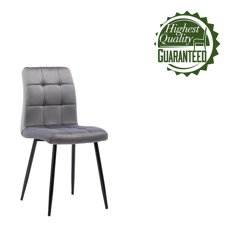 Sedia da pranzo in velluto, stile metà secolo, set da 2 – Rosa / Nero / Verde / Grigio / Blu