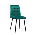 Sedia da pranzo in velluto, stile metà secolo, set da 2 – Rosa / Nero / Verde / Grigio / Blu