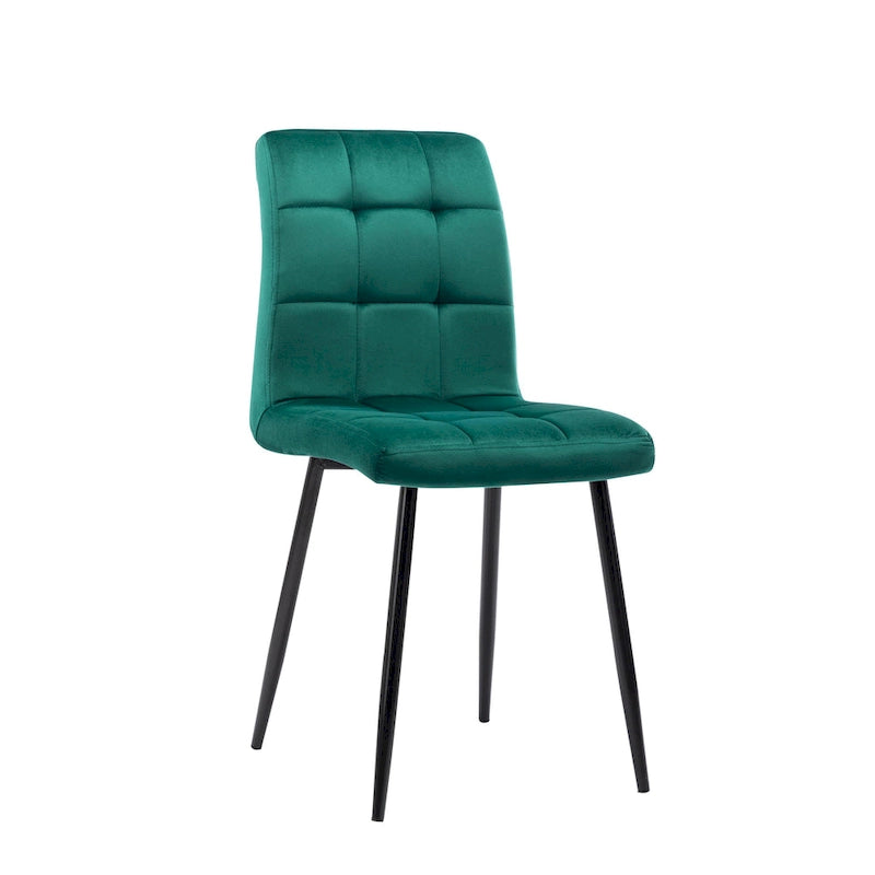 Sedia da pranzo in velluto, stile metà secolo, set da 2 – Rosa / Nero / Verde / Grigio / Blu