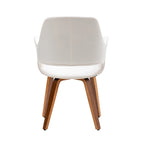 Sedia da pranzo in pelle PU, gambe in legno curvato, set da 2 – Blu / Verde / Bianco / Nero
