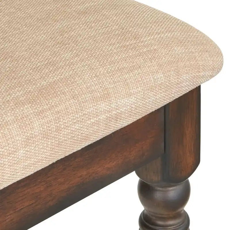 Sedie da pranzo in stile rustico, set da 2 – Grigio Invecchiato / Marrone Rustico / Legno Patinato