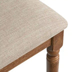 Sedie da pranzo in stile rustico, set da 2 – Grigio Invecchiato / Marrone Rustico / Legno Patinato
