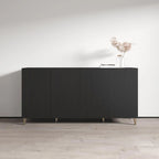Credenza a 4 ante opaca Nera / Bianca / Rovere