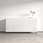 Credenza a 4 ante opaca Nera / Bianca / Rovere