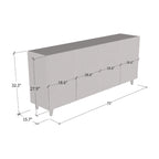 Credenza a 4 ante opaca Nera / Bianca / Rovere
