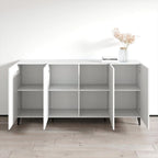 Credenza a 4 ante opaca Nera / Bianca / Rovere