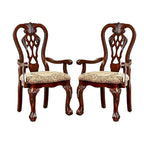 Poltrona in tessuto tradizionale Cherry Brown, set da 2