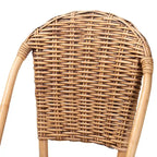 Sedia da pranzo bohémien in rattan marrone naturale, 1 posto