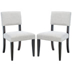 Sedia da pranzo Cabriole marrone scuro/tortora chiaro, set da 2