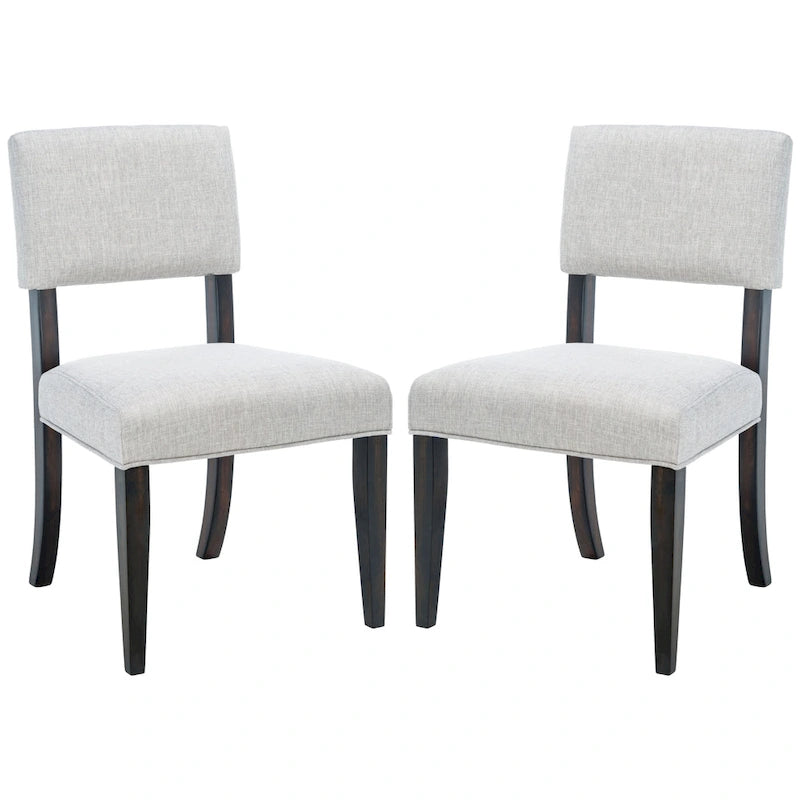 Sedia da pranzo Cabriole marrone scuro/tortora chiaro, set da 2