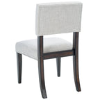 Sedia da pranzo Cabriole marrone scuro/tortora chiaro, set da 2