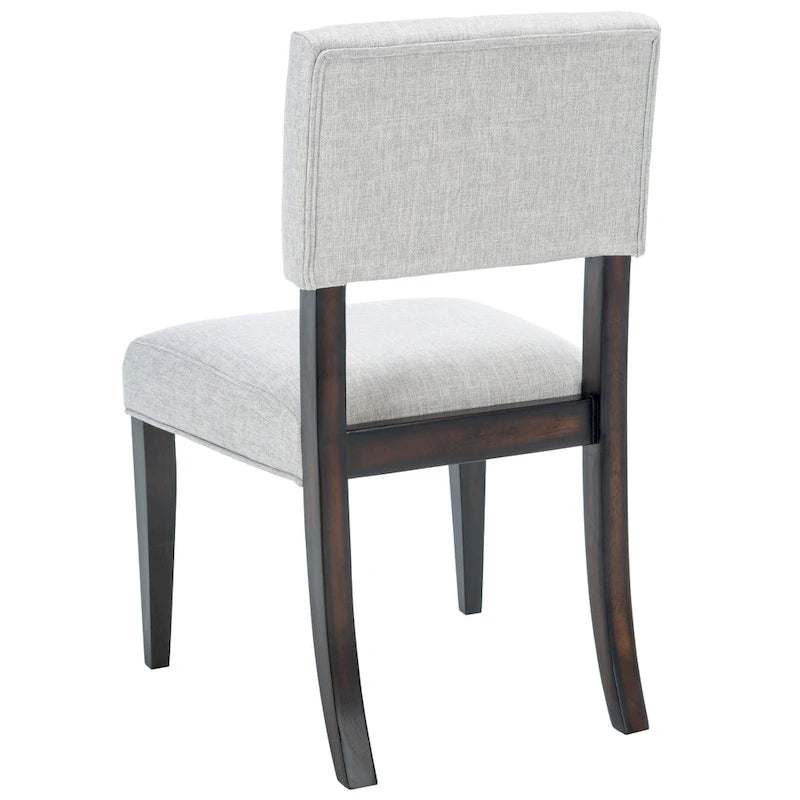 Sedia da pranzo Cabriole marrone scuro/tortora chiaro, set da 2