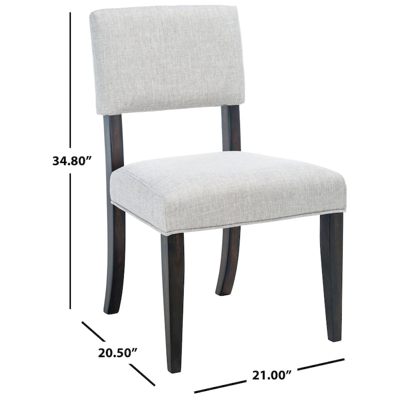 Sedia da pranzo Cabriole marrone scuro/tortora chiaro, set da 2