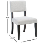 Sedia da pranzo Cabriole marrone scuro/tortora chiaro, set da 2