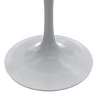 Tavolo da pranzo quadrato con base in acciaio bianco, piano in resina