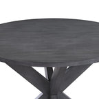 Tavolo da pranzo rotondo con base a X, diametro 42, stile rustico