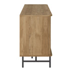 Credenza/Buffet curvo laterale marrone chiaro/bianco con ante a serrandina – 1 Unità