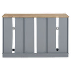 Credenza/Mobile Buffet Azzurro con Ante in Vetro e Cassetti