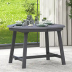 Tavolo da pranzo rotondo allungabile lavato grigio/legno naturale, 4 posti
